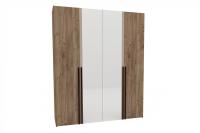 Кара 8 Шкаф для одежды и белья 4 дв. Дуб Табачный Craft/Велюр