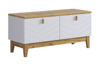 Тумба  Хюгге белое дерево/дуб крафт золотой/белый матовый