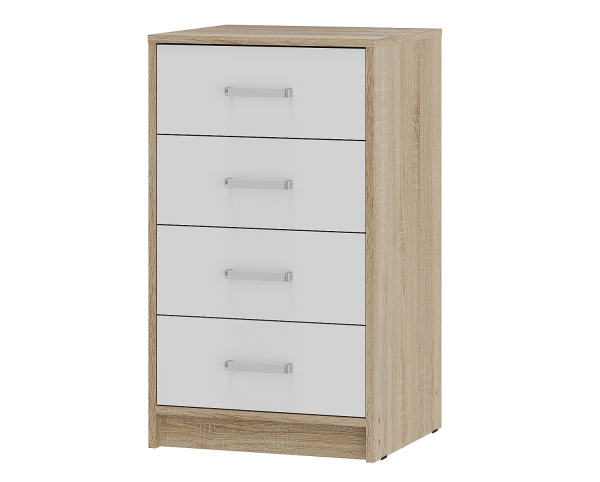 Комод Мия КМ-02 Сонома/Белый