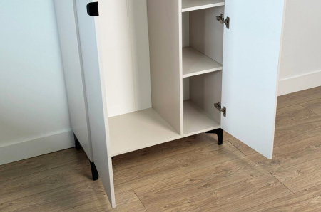 Шкаф двухдверный Рич кашемир/фрапучино матовый/черный