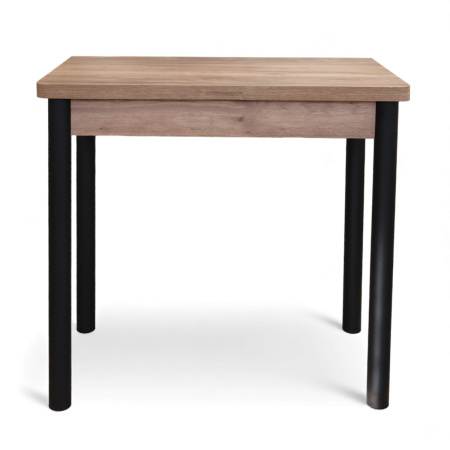 Стол кухонный Уют 4 45(+45)*80*75 Дуб крафт табачн/черный