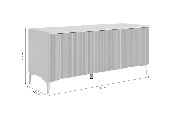 Зефир Тумба 115.01 белое дерево/серый (эмаль)