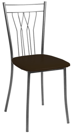 Стул ОНЕГА Лайт, металлик, винил №12 черный