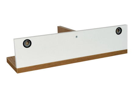 Полка навесная  Хюгге белое дерево/дуб крафт золотой