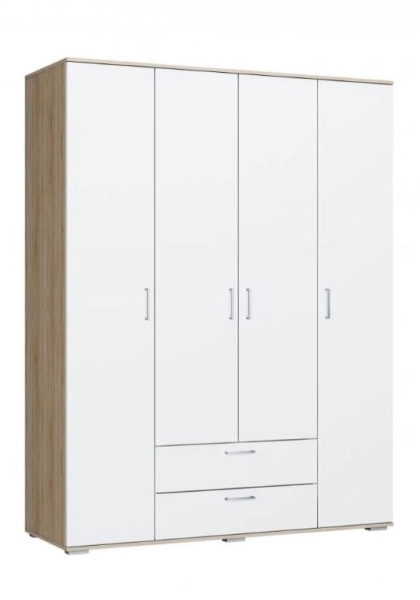 Шкаф ШР-4 с ящиками  Лайт белый/корпус дуб сонома
