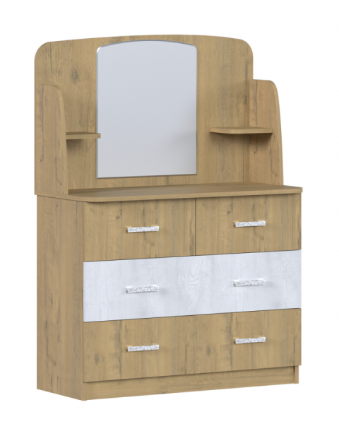 Сицилия Комод с зеркалом Дуб бунрати/ Бетон