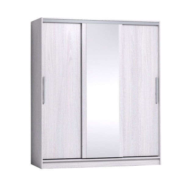 Шкаф-купе Strike 1800 3 дв Зеркало/Стандарт/Ясень Анкор светлый