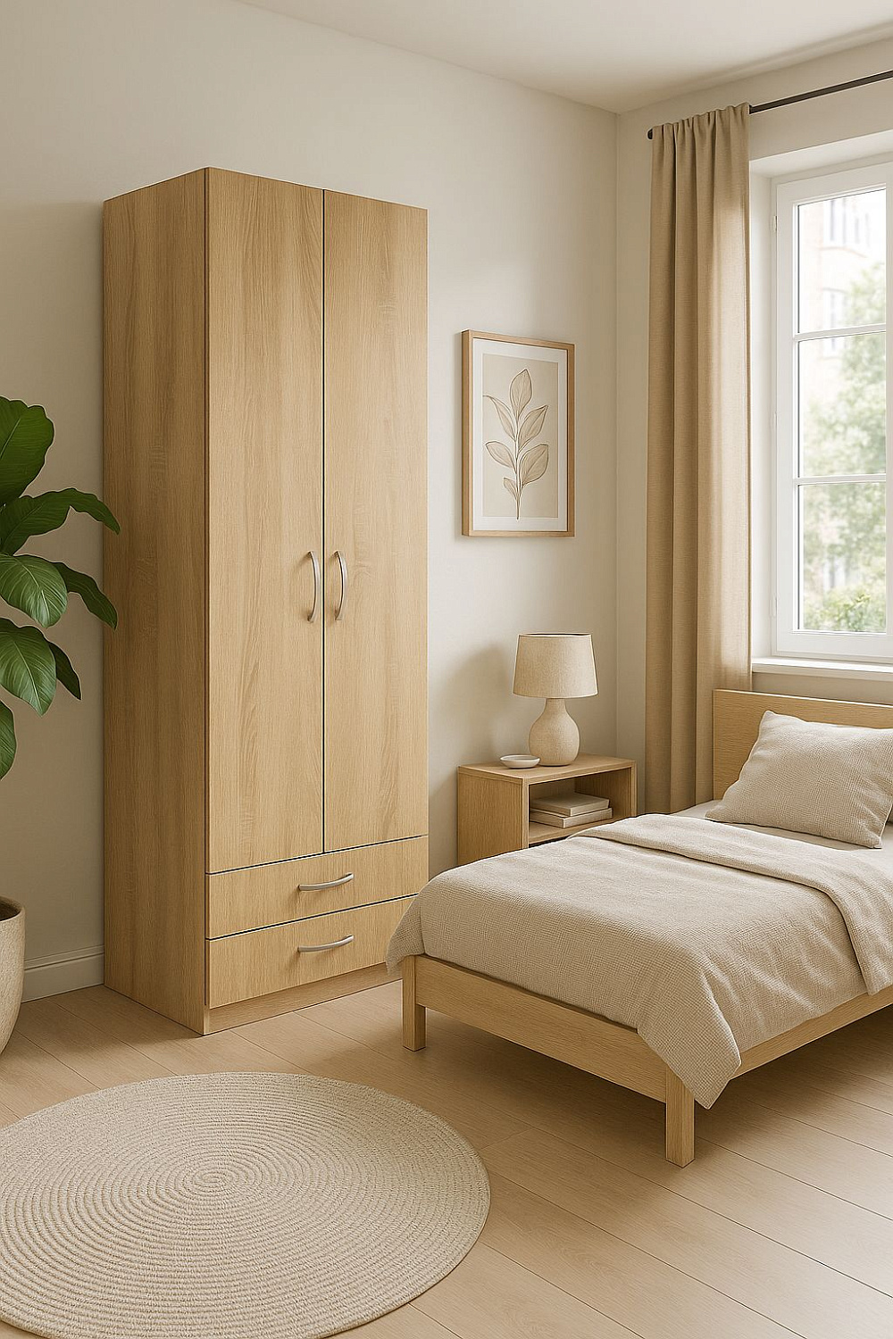 Прихожая Шкаф д/од БН-196-01 (Дуб сонома) 60*40*210